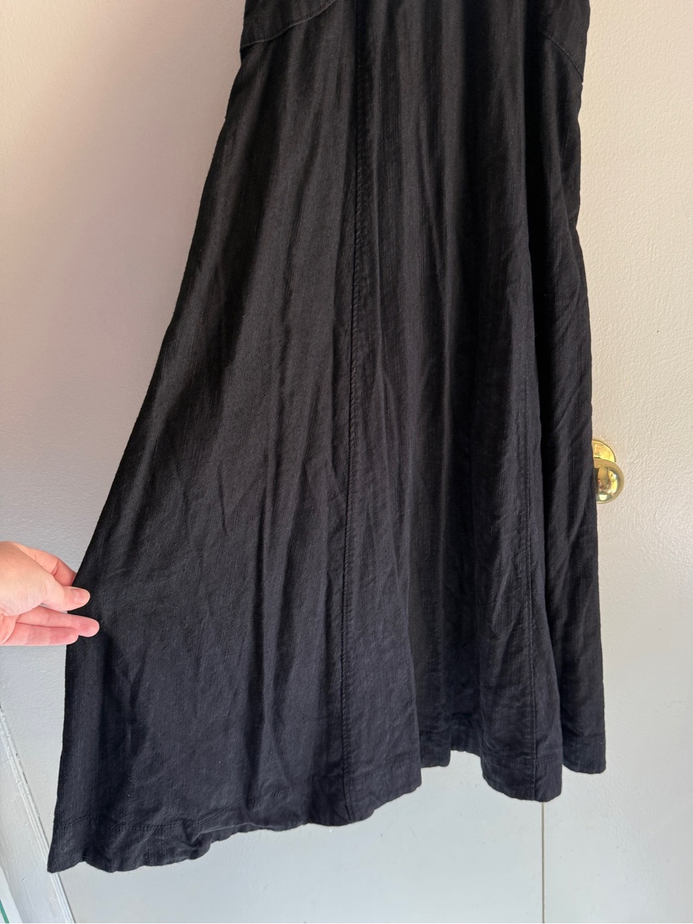 Anthropologie Women's Black Modern Pinafore Bib Overall Jumper Dress Size 4 - Picture 7 of 16